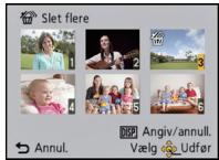 PANASONIC LUMIX DMC-SZ1EF - Tryk på ▲/▼ for at vælge [Slet flere] aller [Slet alle], og tryk derefter på [MENU/SET]. - 1