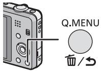 PANASONIC LUMIX DMC-SZ1EF - Tryk pä [Q.MENU], nár du optager. - 1