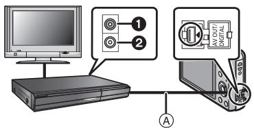 PANASONIC LUMIX DMC-SZ1EF - Kopiér det billed, der skal afspilles, ved hjælp af et AV-kabel - 1