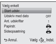 PANASONIC LUMIX DMC-SZ1EF - Valg og udskrivning af et enkelt billede - 2