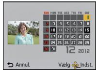 PANASONIC LUMIX DMC-SZ1EF - Tryk på /  / for at vælgde den dato, der skal afspilles. - 1