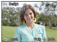 PANASONIC LUMIX DMC-SZ1EF - Vælg billeddet, og tryk derefter på [MENU/SET]. - 1