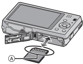 PANASONIC LUMIX DMC-SZ1EF - Isætning og fjernelse af kortet (ekStraudstyr) - 4