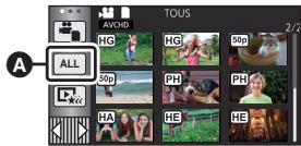 PANASONIC HC-V550 - Lecture d'images animées/images fixes par date - 2