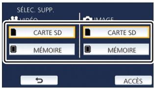 PANASONIC HC-V550 - Pour sélectionner un support sur lequel enregistrer [HC-V550M] - 1
