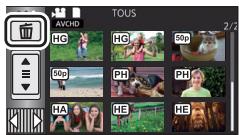 PANASONIC HC-V550 - Suppression de scènes/images fixes - 2