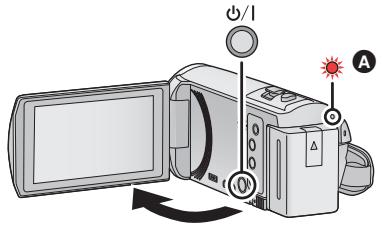 PANASONIC HC-V550 - Pour mettre sous/hors tension l'appareil avec la touche alimentation - 1