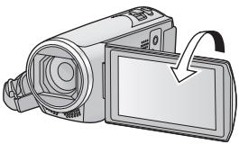 PANASONIC HC-V550 - Tournez l'écran ACL vers le côté objectif. - 1
