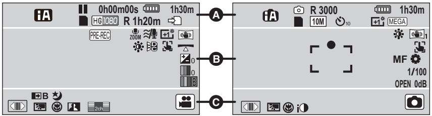 PANASONIC HC-V550 - Indicateurs d'enregistrement - 1