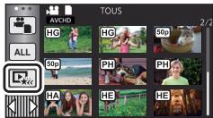 PANASONIC HC-V550 - Touchez la scène ou l'image fixe à dire. - 1