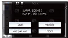 PANASONIC HC-V550 - Suppression de scènes/images fixes - 3