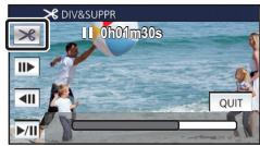 PANASONIC HC-V550 - Pour diviser une scène à supprimer partiellement (mp4/iframe) - 3