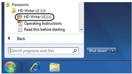 PANASONIC HC-V550 - Démarrage de HD writer le 2.1 - 1