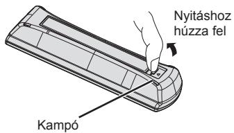 PANASONIC TX-42A400E - A távirányító elementeinek behelyezése / kivétele - 1