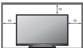 PANASONIC TX-42A400E - Ikke blokker ventilasjonshettene pa baksiden - 1