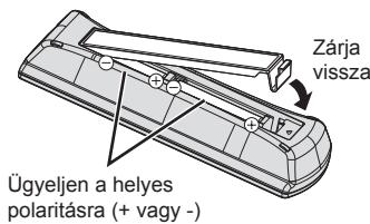 PANASONIC TX-42A400E - A távirányító elementeinek behelyezése / kivétele - 2