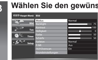 PANASONIC TX-42A400E - Wahlen Sie das gewünschte Menu. - 3