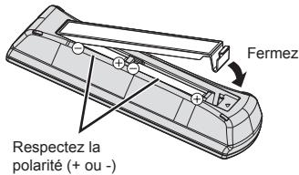 PANASONIC TX-42A400E - Installation / retrait des piles de la télécommande - 2