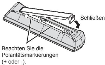 PANASONIC TX-42A400E - Einlagen / Entfernen der Batterien der Fernbedienung - 2