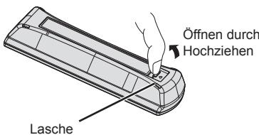 PANASONIC TX-42A400E - Einlagen / Entfernen der Batterien der Fernbedienung - 1