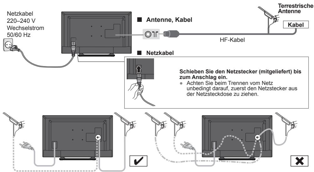 PANASONIC TX-42A400E - Netzkabel und Antenne - 1