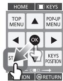 PANASONIC DMP BDT500 - A KEYS képernyő használata - 2