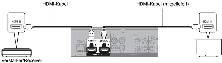 PANASONIC DMP-UB900 - Wiedergabe von Video über einen 4K-kompatiblen Fernseher und Audio über einen Veränder - 1
