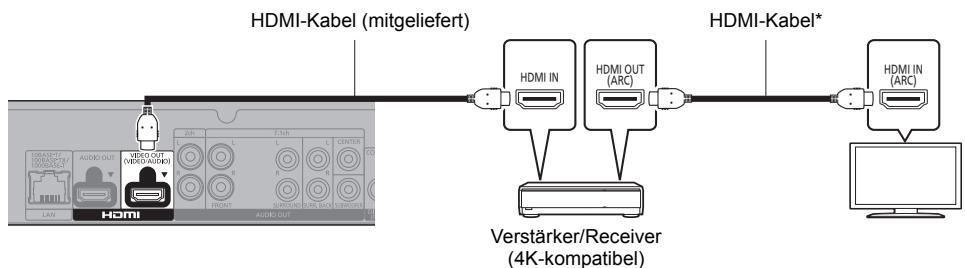 PANASONIC DMP-UB900 - Wiedergabe von Video über einen 4K-kompatiblen Fernseher und Audio über einen 4K-kompatiblen Veränder - 1
