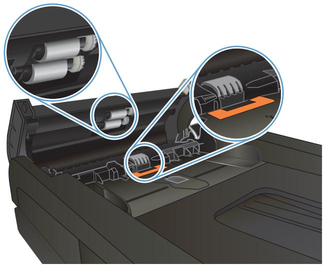HP LASERJET PRO M476DN - Clean the pickup rollers and separation pad in the document feeder - 2