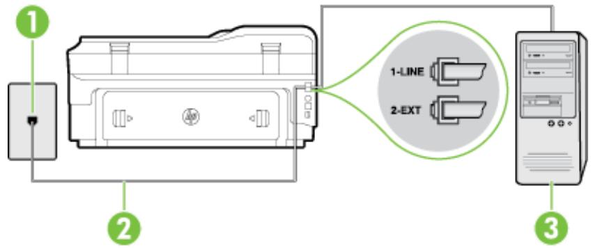 HP OFFICEJET 7612 - Set up the printer with a computer dial-up modem - 1