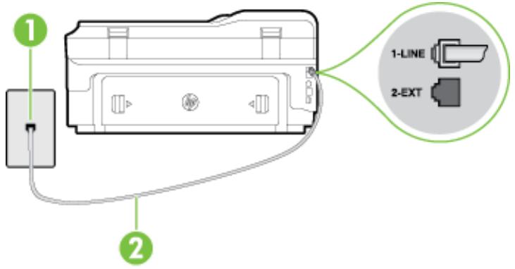 HP OFFICEJET 7612 - Case D: Fax with a distinctive ring service on the same line - 1