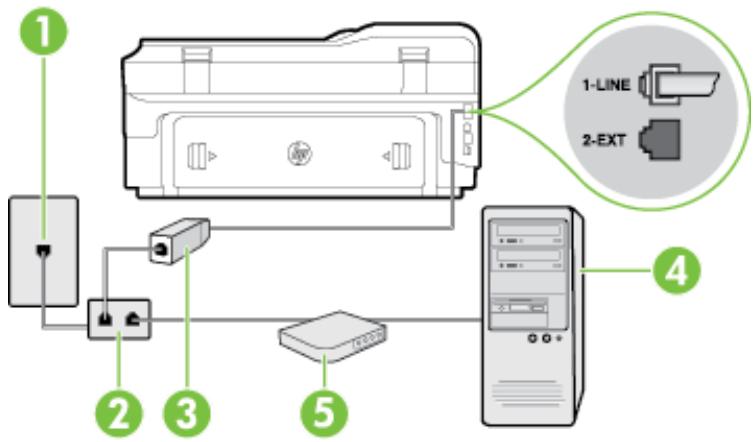 HP OFFICEJET 7612 - Set up the printer with a computer DSL/ADSL modem - 1