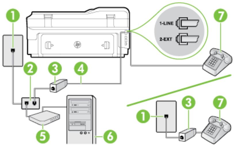 HP OFFICEJET 7612 - Shared voice/fax with computer DSL/ADSL modem - 1