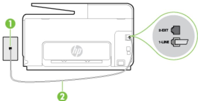 HP OFFICEJET PRO 8610 - Case D: Fax with a distinctive ring service on the same line - 1