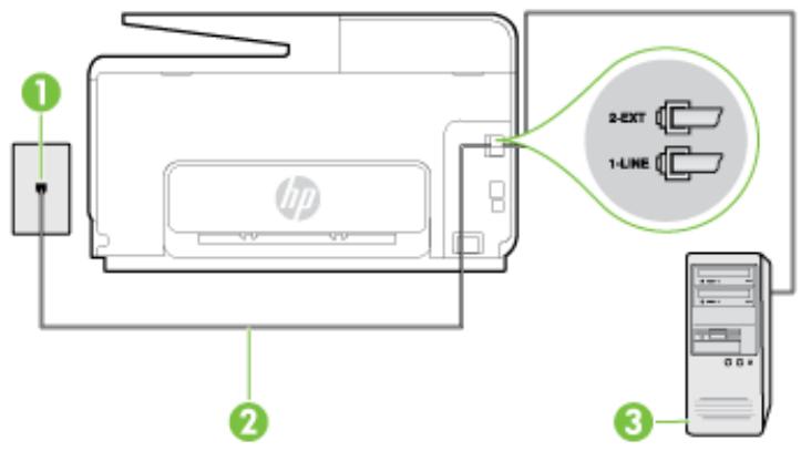 HP OFFICEJET PRO 8620 - Set up the printer with a computer dial-up modem - 1