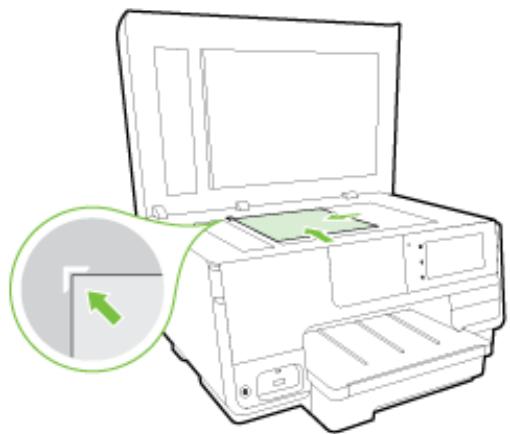 HP OFFICEJET PRO 8620 - To load an original on the scanner glass - 2