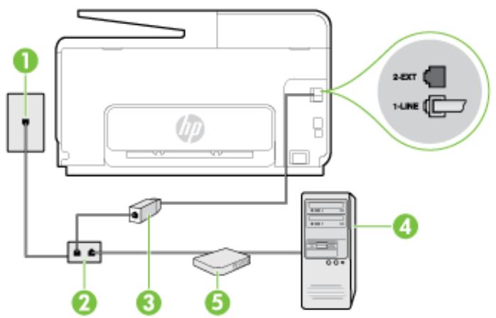 HP OFFICEJET PRO 8620 - Set up the printer with a computer DSL/ADSL modem - 1