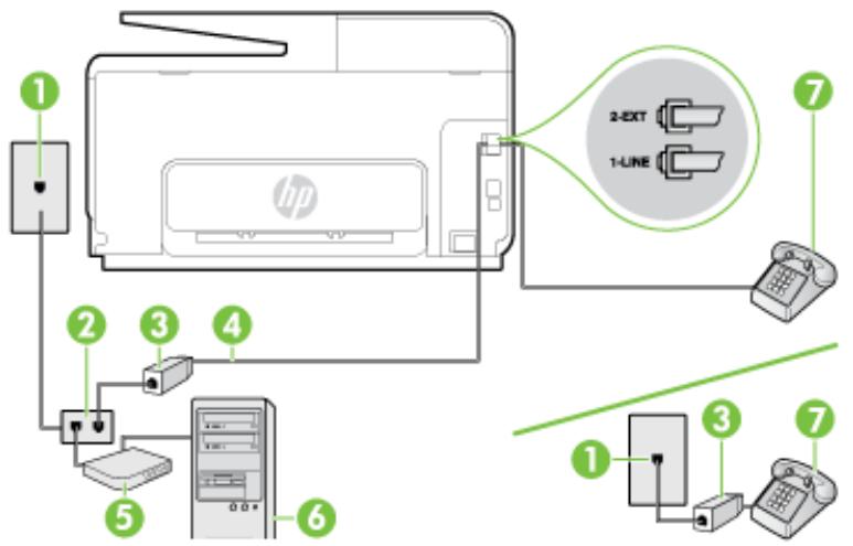 HP OFFICEJET PRO 8620 - Shared voice/fax with computer DSL/ADSL modem - 1