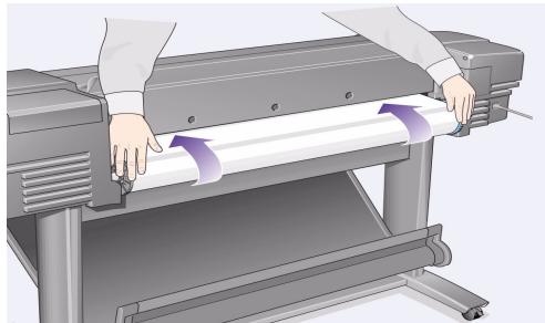 HP DESIGNJET 130R - Chargement d'un rouleau - 2
