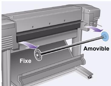 HP DESIGNJET 130R - Installation d'un nouveau rouleau - 1