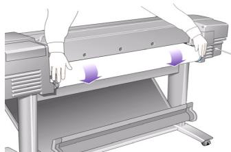 HP DESIGNJET 130R - Chargement d'un rouleau - 6