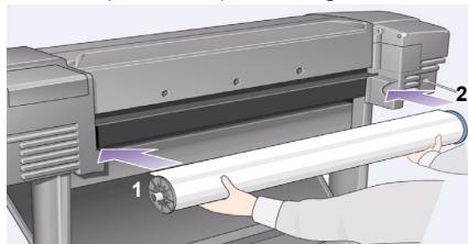 HP DESIGNJET 130R - Installation d'un nouveau rouleau - 4