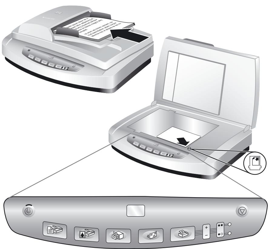 HP 5590 - Boutons du scanner - 5