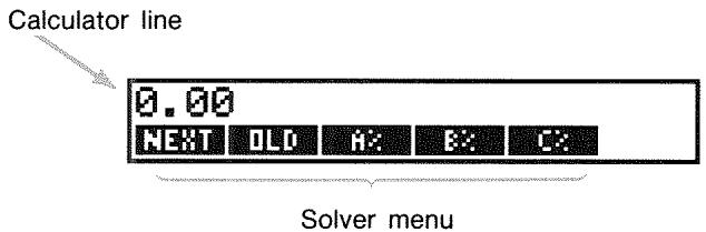 HP 17BII - Calculating Using Solver Menus (CALC) - 1
