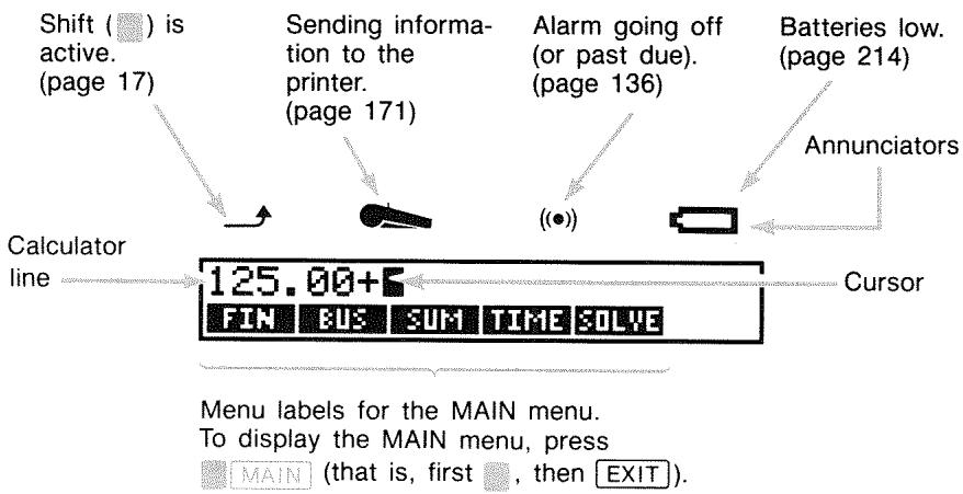 HP 17BII - What You See in the Display - 1