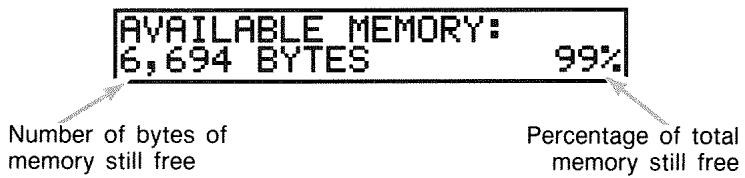 HP 17BII - Calculator Memory (MEM) - 2
