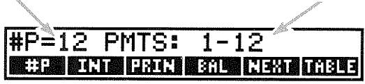 HP 17BII - To calculate and display an amortization schedule:\* - 1