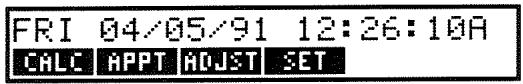 HP 17BII - Viewing the Time and Date - 1