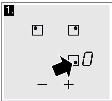 SIEMENS EH611BL17E - Selecting the hotplate and power level - 1