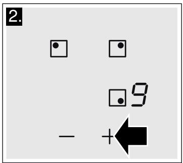 SIEMENS EH611BL17E - Selecting the hotplate and power level - 2